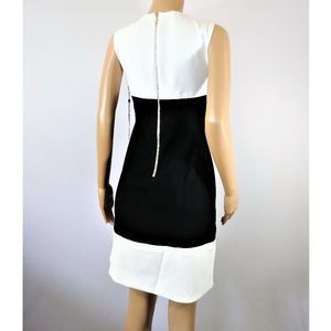 tommy hilfiger black white dress